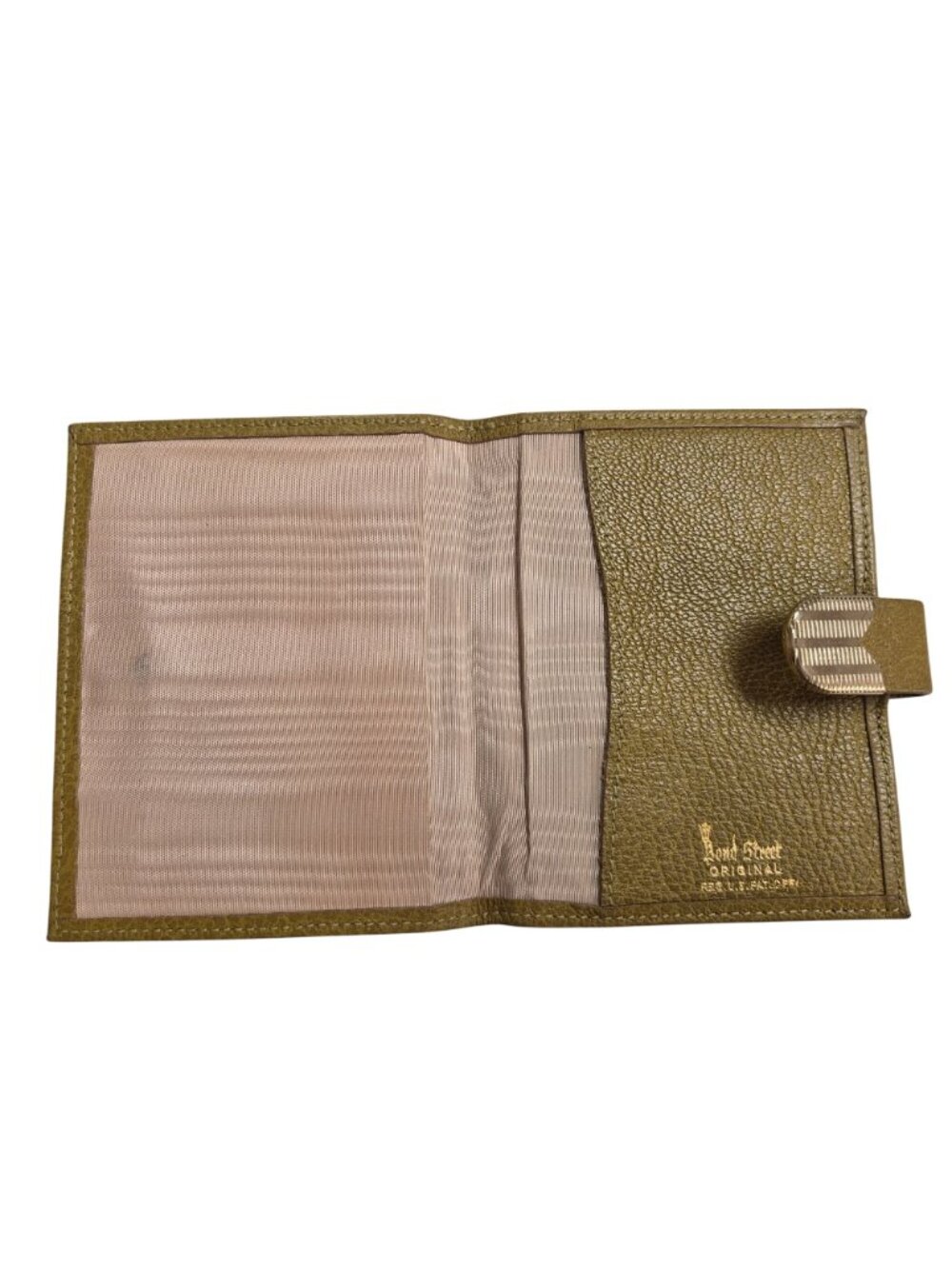 Vintage Bond Street Leather Wallet Gold‑Tone Snap Clasp Original - Picture 2 of 11